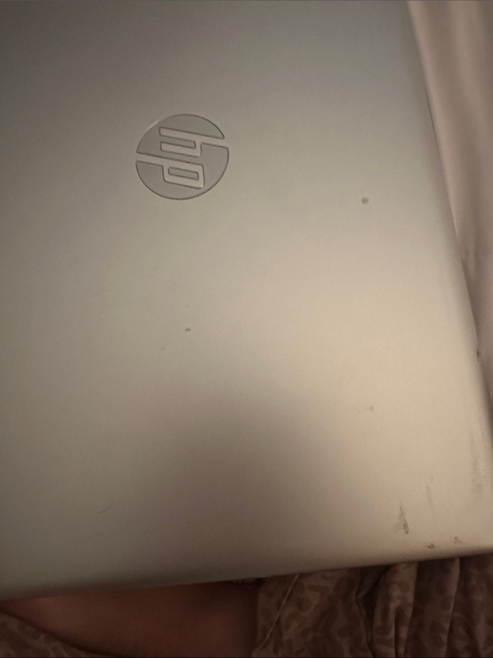HP Silver Aluminum Laptop Top Cover with Brushed Logo